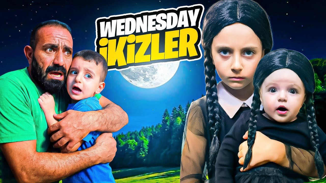 ELİF ELA WEDNESDAY İKİZİ OLDU POYRAZ VE BABASINA EVDE OYUN OYNADI!!
