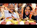 SEAFOOD BOIL WITH BLOVESLIFE AND HER NEW GARLIC BUTTER SAUCE🦀🦞🦐