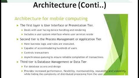 Mobile Computing  Three Tier Architecture