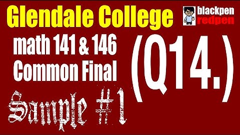 (Q14) Sample #1, Math 141/146 common final, Quadratic Formula