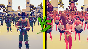 TRIBAL FACTION vs SPECIAL FORCE TEAM - Totally Accurate Battle Simulator TABS