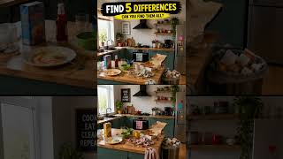 Messy Kitchen Spot the Difference Challenge 🧩🍕 | Can You Find All 5?