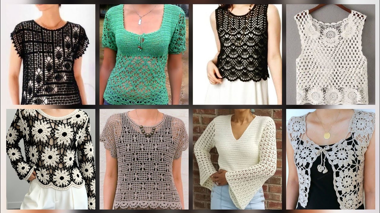 Most beautiful stylish crochet tops blouse design #2025