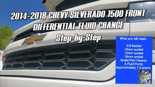 2014-2018 Chevy Silverado 1500 Front Differential fluid change