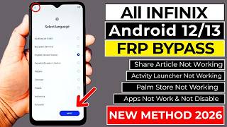 2026 All Infinix FRP Bypass Android 12,13 (Without PC) Google Account Unlock | Apps Not Working
