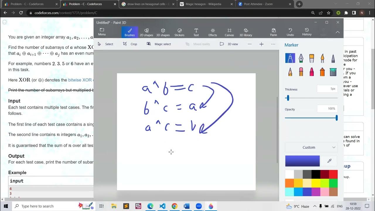 Codeforces Round 841 (Div. 2) Even Subarrays Problem C YouTube