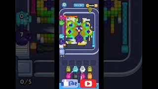 How to beat Pixel Flow Level 967 walkthrough solution, no power ups (no commentary just chill music)