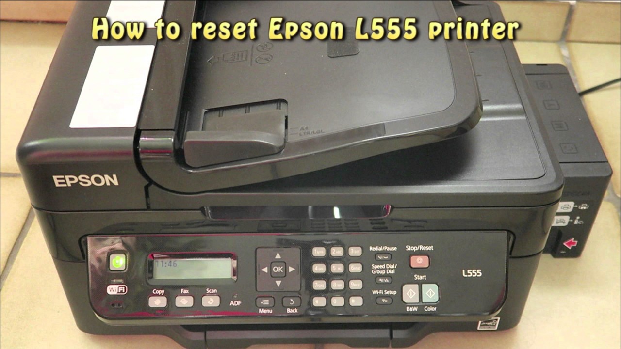Reset Epson L555 Waste Ink Pad Counter - YouTube