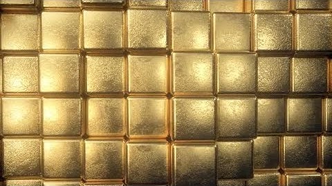 Wall Of Golden Cubes Stock Motion Graphics