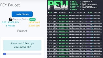 Script Trampocoins Auto Claim FEY To Wallet FaucetPay Instantly | By MR.PEW