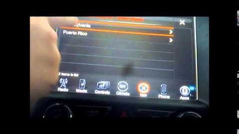 Using the Chrysler 8.4N Navigation system - setting a destination address