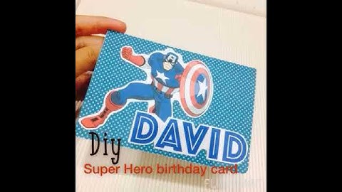 Simple handmade pop up birthday card (Captain America)