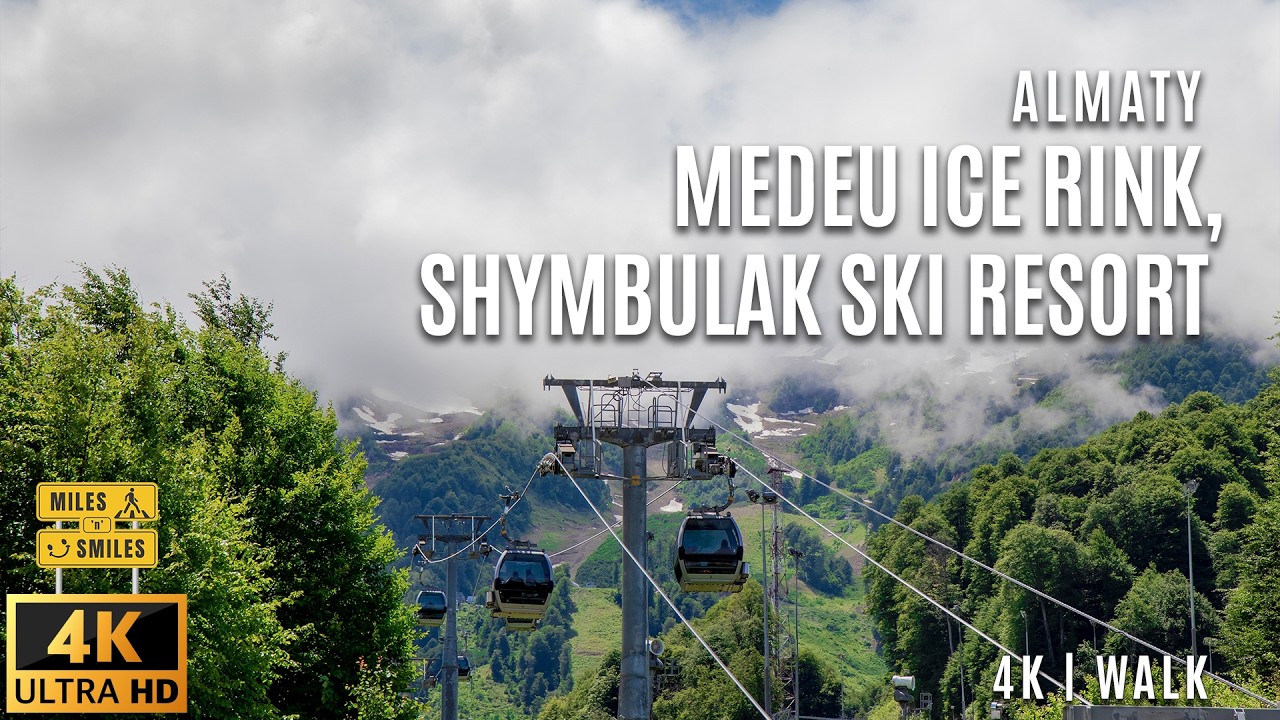 [4k Almaty] Medeu Ice Rink, Shymbulak Ski Resort & City Tour #Almaty #walkingtour