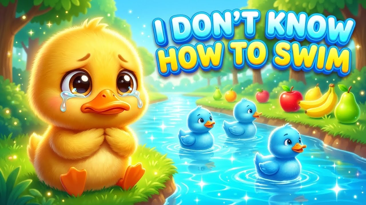 I Don’t Know How to Swim 😢 | Brave Yellow Duck Learns Swimming | Kids Moral Story
