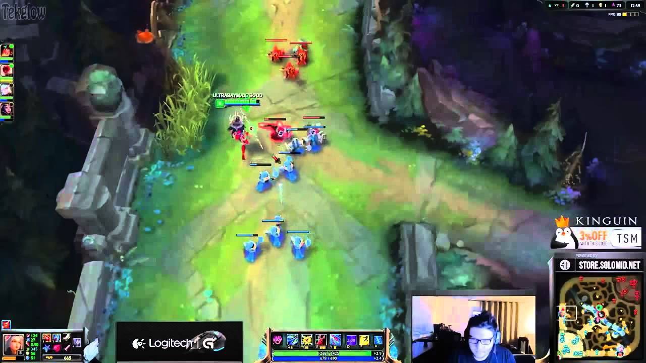 Dyrus Play Irelia vs Olaf League of Legends Full Gameplay