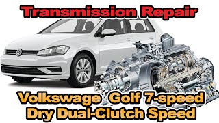 Volkswagen Golf sevenspeed dry dualclutch gearbox, repaired without reverse gear, changed the ..