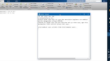 cara membuat matriks dengan matlab