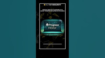 Critical zero-day vulnerability in MOVEit Transfer exploited by attackers #cybersecurity #shorts