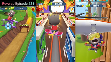 Talking Tom Gold Run Cool Reverse Android GamePlay Walkthrough Episode 221