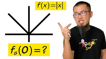 Symmetric derivative of abs(x) at 0