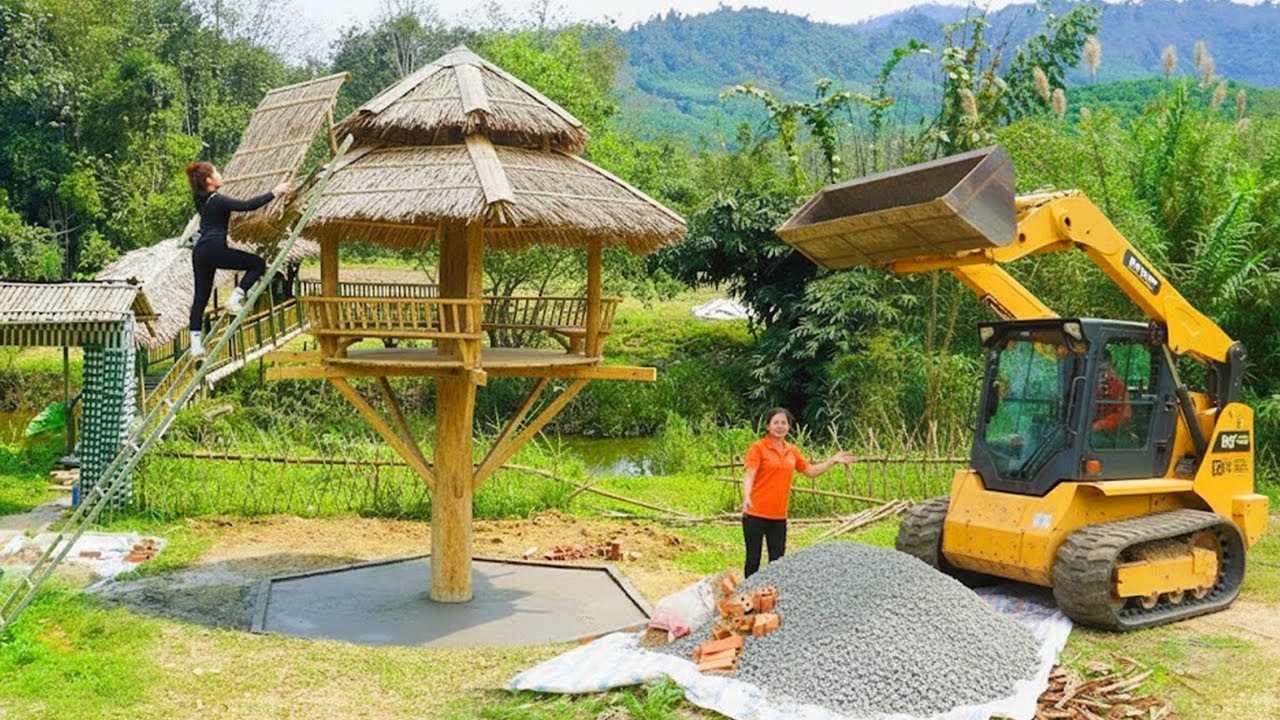 Designing and Assembling Wooden Details on a Massive Pillar for a Strong 1 Pillar Cabin