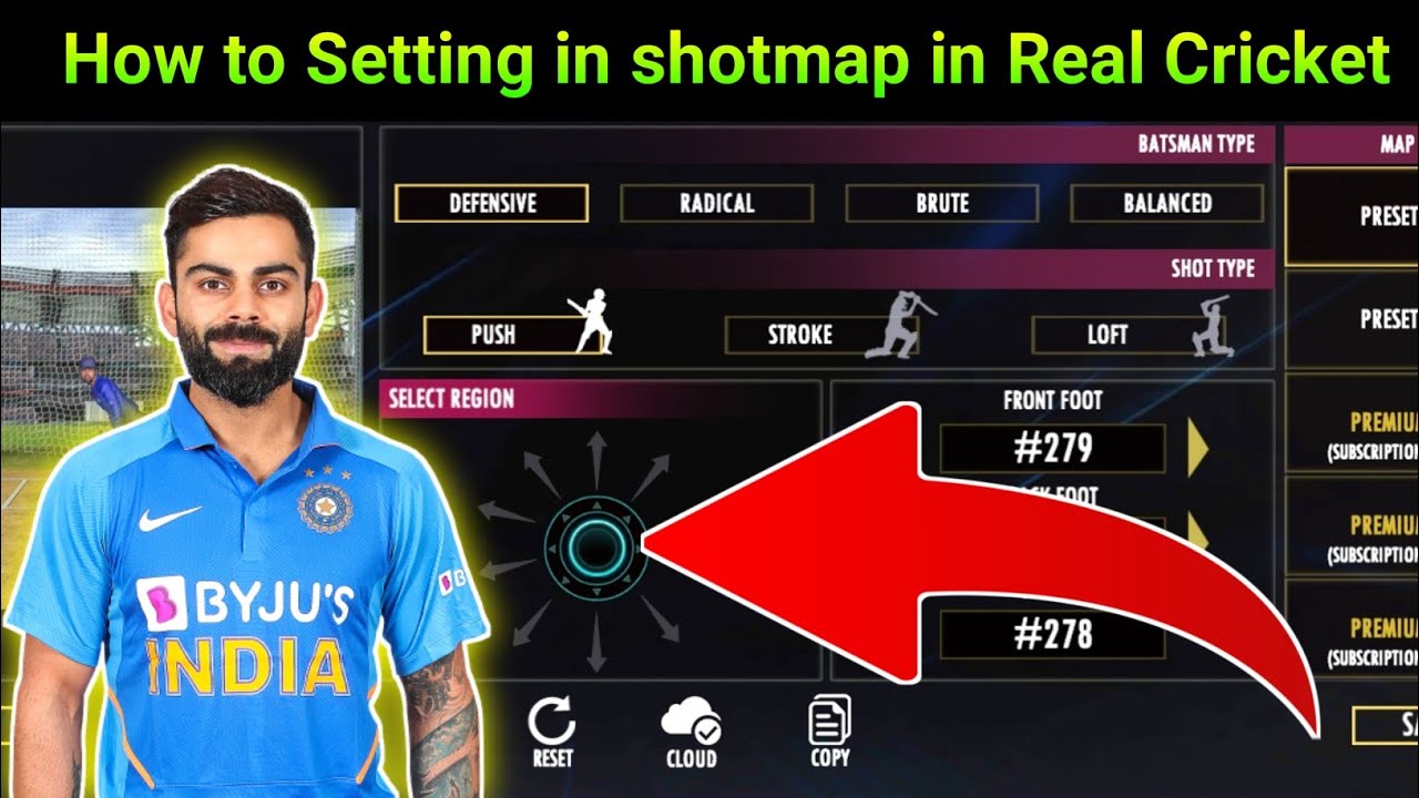 How to setting shotmap in Real Cricket 22 - YouTube