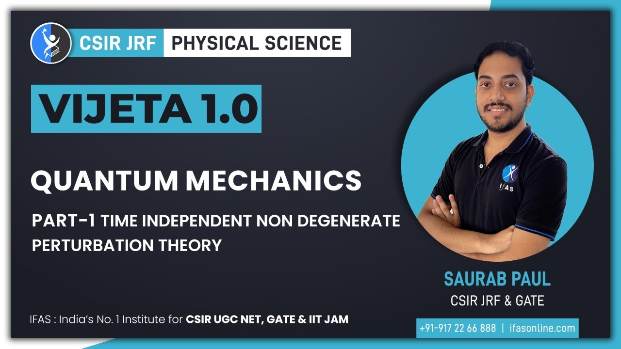Non Degenerate Perturbation Theory For CSIR NET Physics | Quantum ...