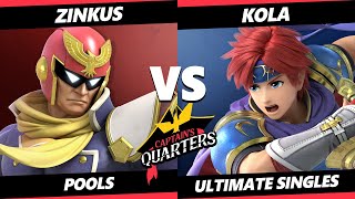 Captain's Quarters 5 SSBU - Zinkus (Captain Falcon) Vs. Kola (Roy) Smash Ultimate Pools