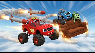 Blaze And The Monster Machines Full Episode The Flying Couch Rescue Kids Cartoons & Stem