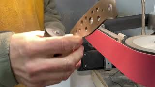 Custom knife~ Tapering a tang on a Montana