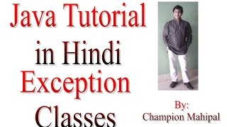 Learn Java Tutorial in Hindi 22 Exception and classes to handle Exception