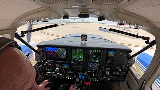 Piper Aztec landing with Laser Altimeter. Taxi, shutdown and securing.