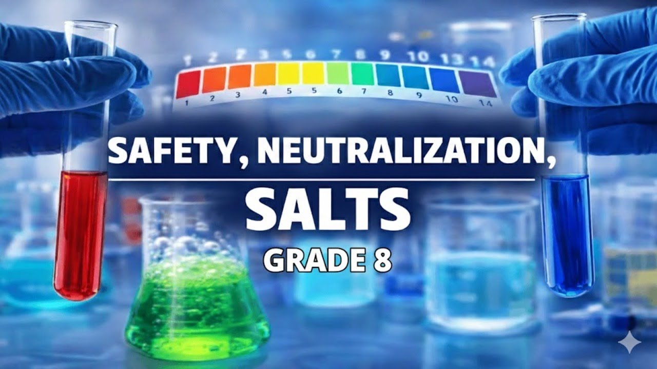 Grade 8 General Science Unit 3 Part 4 | Safety and Salts: Neutralization & Real-Life Applications