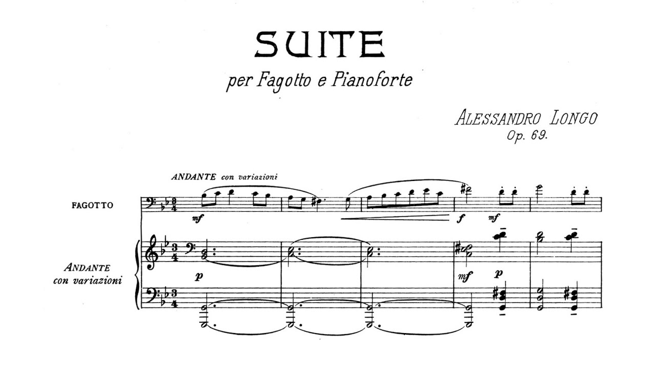 Alessandro Longo – Suite for Bassoon