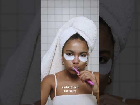 Morning routine just brushing teeth correctly