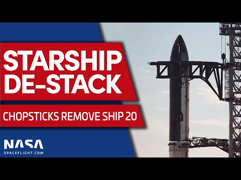 LIVE: SpaceX Starship De-stacked from Super Heavy with Chopsticks for First Time