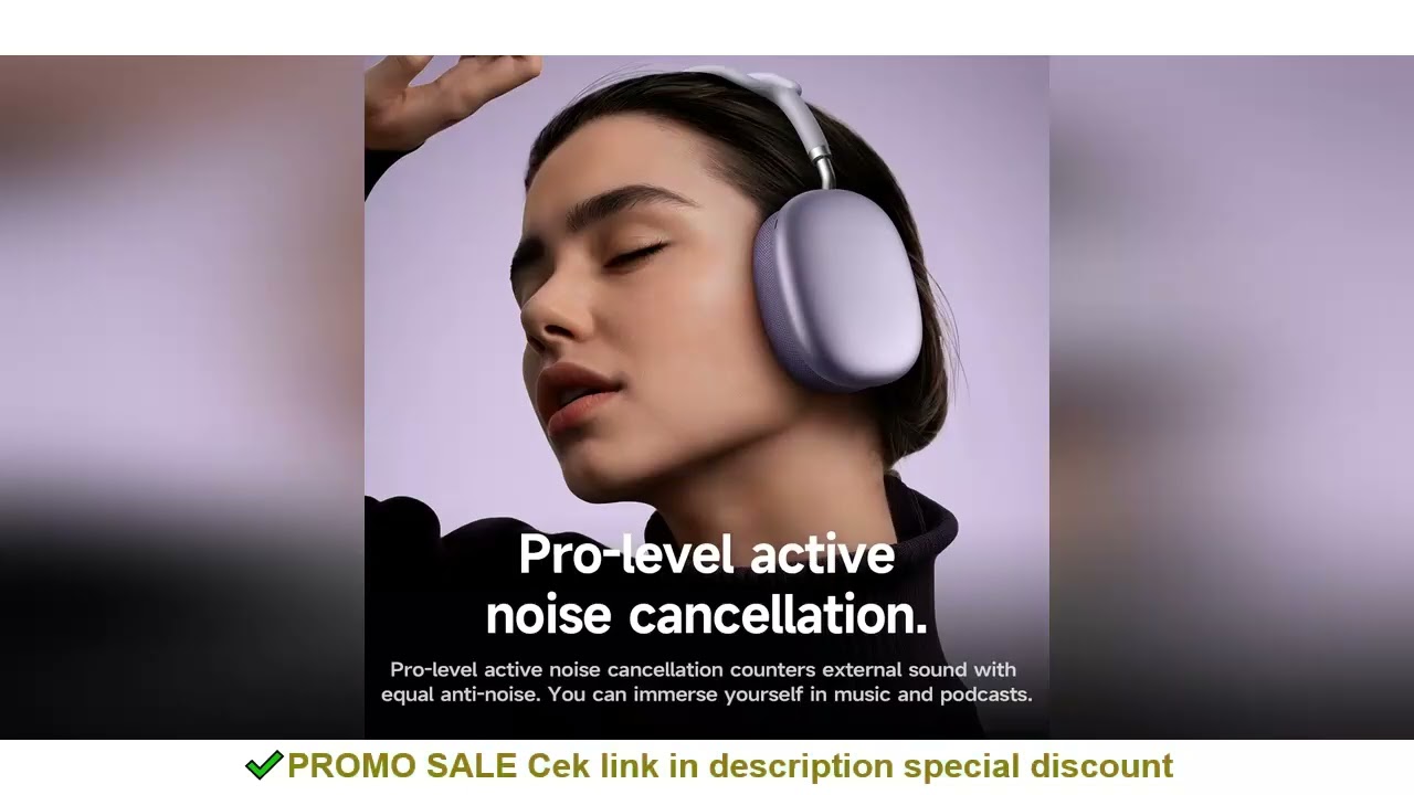 HOCO W65 Plus ANC Noise Reduction Bluetooth Headphones Over The Ear Wireless Big Earphone Hifi Sound