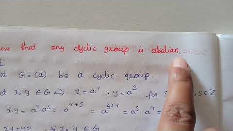 Any cyclic group is abelian # Algebraic Structures #TAM5A