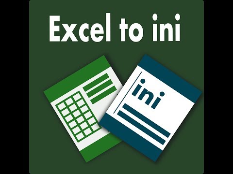 Excel to ini
