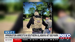 Immigration arrests in southern Alabama hit 500 mark, including 9 accused gang members