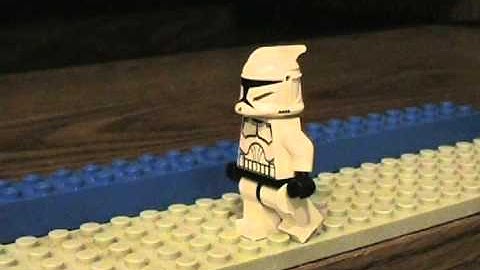 Lego Storm Trooper Skipping  - Silly Two-frame Skip Walk