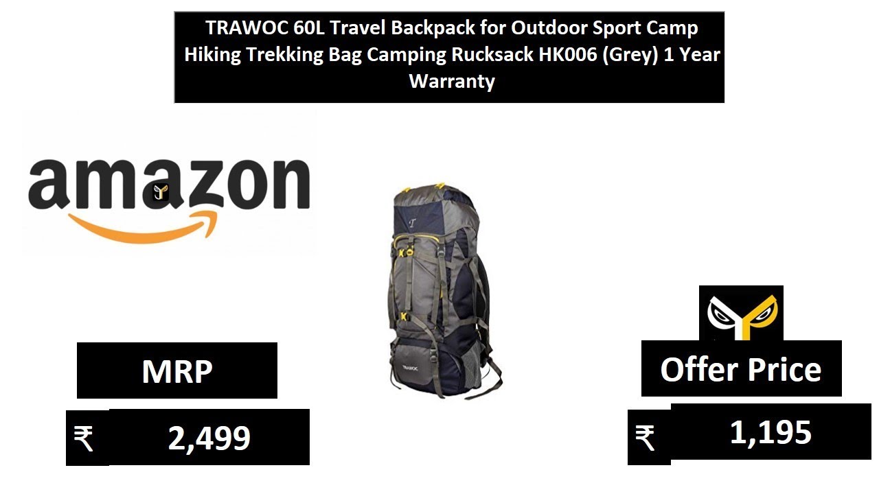trawoc 60l travel backpack