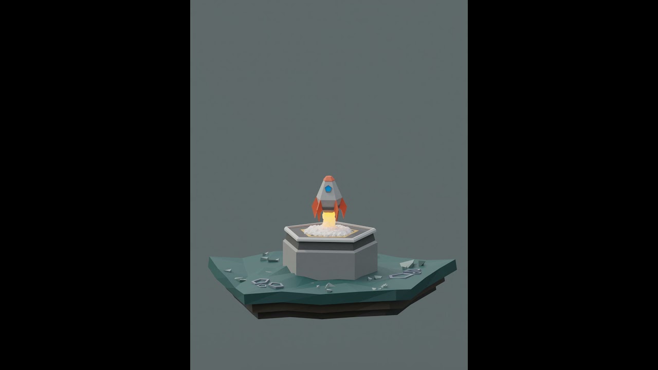 RocketLaunchVideo - Low Poly Rocket