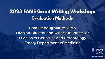 2023 DOM FAME Grant Workshop: Evaluation Methods