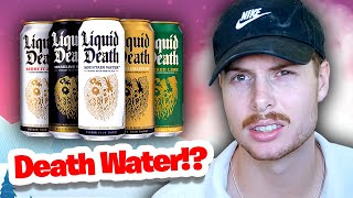 Trying LIQUID DEATH WATER!? (Taste Test)
