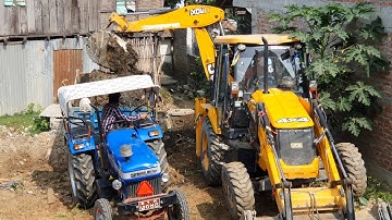 JCB Machine Loading Mud in Tractor - JCB Digging Field For Home Construction -JCB Video @RoadPlanet
