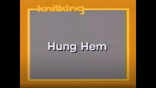 Hung hem on knitting machine