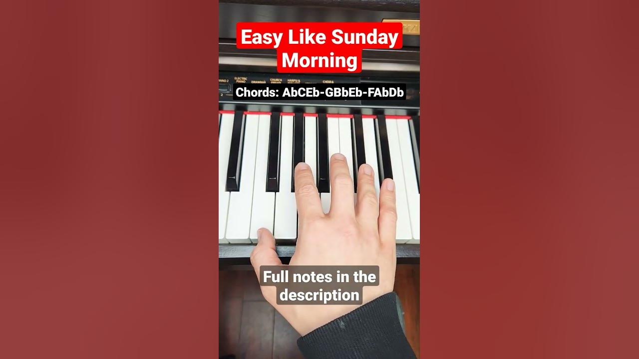 Easy Like Sunday Morning (Lionel Ritchie) - piano tutorial
