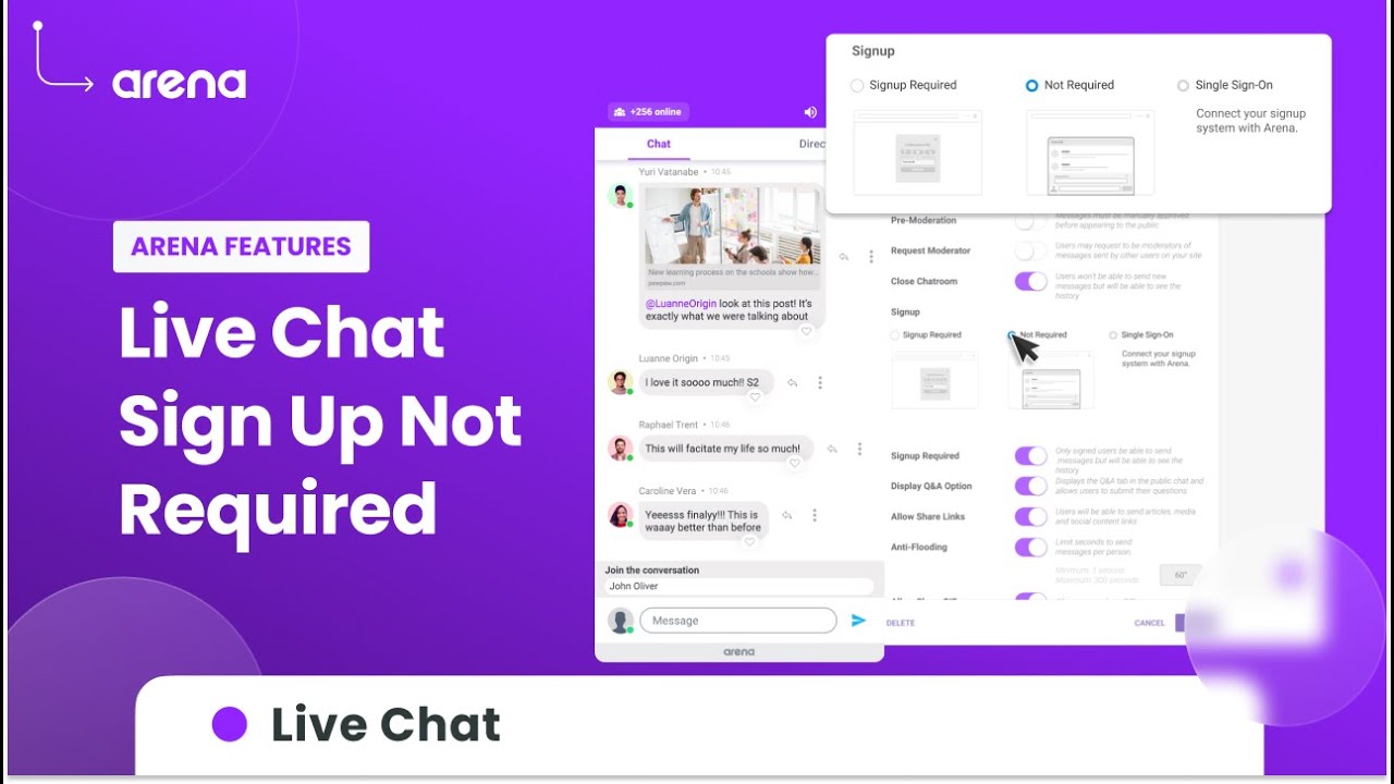 Arena  Explore Live Chat Full-Feature Set