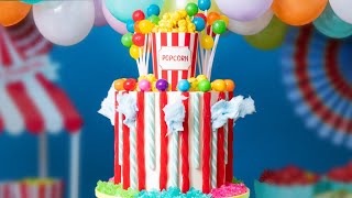 Carnival MEGA CAKE! | Cotton Candy, Popcorn, Lollipops... | How To Cake It